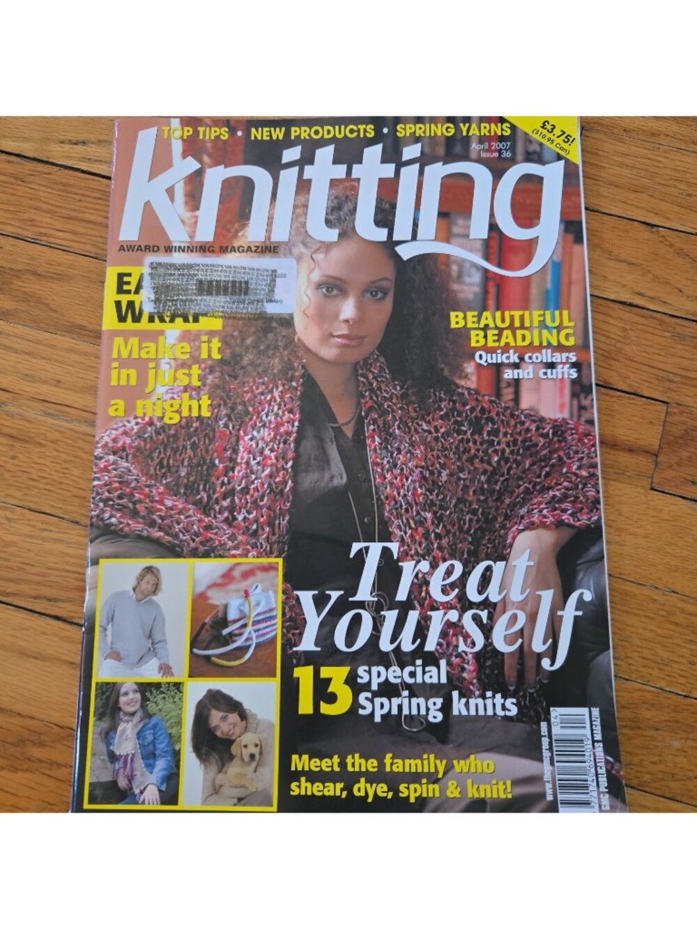 Knitting Magazine 2007 April Issue 36 Ex Libris ribbed baby jacket